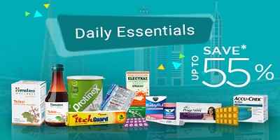 Save up to 55% on<br>Daily essentials at Netmeds